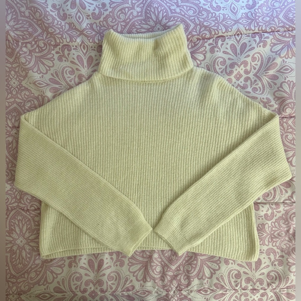 Cable Knit White Sweater